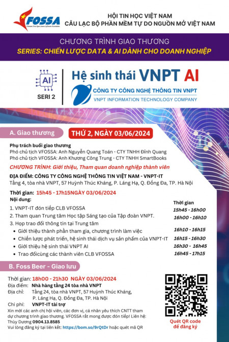 THÔNG BÁO VỀ CHƯƠNG TRÌNH GIAO THƯƠNG CLB VFOSSA