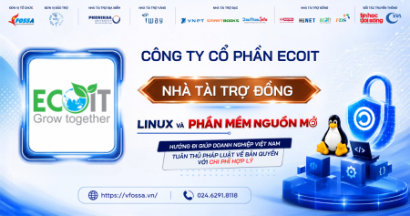 Công ty Cổ phần EcoIT đồng hành cùng sự kiện Linux & Phần mềm Nguồn mở với vai trò Nhà tài trợ Đồng