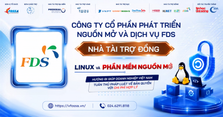 Công ty Cổ phần Phát triển nguồn mở và Dịch vụ FDS đồng hành cùng sự kiện Linux & Phần mềm Nguồn mở với vai trò Nhà tài trợ Đồng