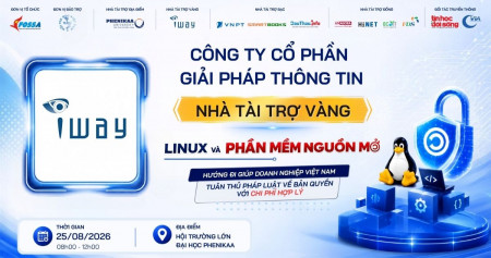 Công ty iWay đồng hành cùng sự kiện Linux & Phần mềm Nguồn mở với vai trò Nhà tài trợ Vàng