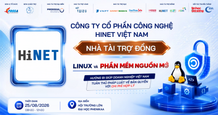 Công ty Cổ phần Công nghệ HiNET Việt Nam đồng hành cùng sự kiện Linux & Phần mềm Nguồn mở với vai trò Nhà tài trợ Đồng