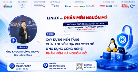 Ông Khương Công Trung (SmartBooks) - Diễn giả VFOSSA 2026: Xây dựng nền tảng chính quyền địa phương số ứng dụng công nghệ Mã nguồn mở