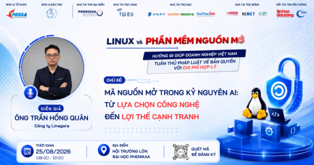 Kỹ sư Trần Hồng Quân (LINAGORA) - Diễn giả Hội thảo VFOSSA 2026: Mã nguồn mở trong kỷ nguyên AI - Từ lựa chọn công nghệ đến lợi thế cạnh tranh