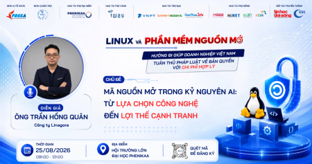 Kỹ sư Trần Hồng Quân (LINAGORA) - Diễn giả Hội thảo VFOSSA 2026: Mã nguồn mở trong kỷ nguyên AI - Từ lựa chọn công nghệ đến lợi thế cạnh tranh