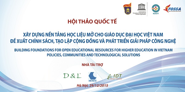 Hội thảo Học liệu mở (Open Educational Resources - OER) cho các trường đại học