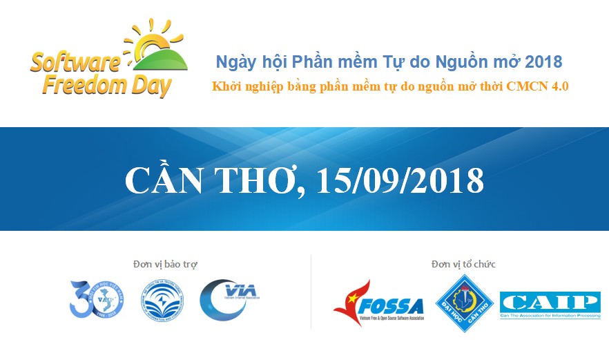 Lịch trình sự kiện Software Freedom Day 2018