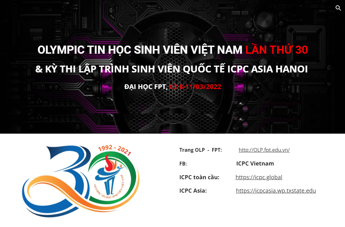 VFOSSA đồng hành cùng Cuộc thi Olympic Tin học Sinh viên Việt Nam lần thứ 30 (OLP) - khối thi Phần mềm nguồn mở