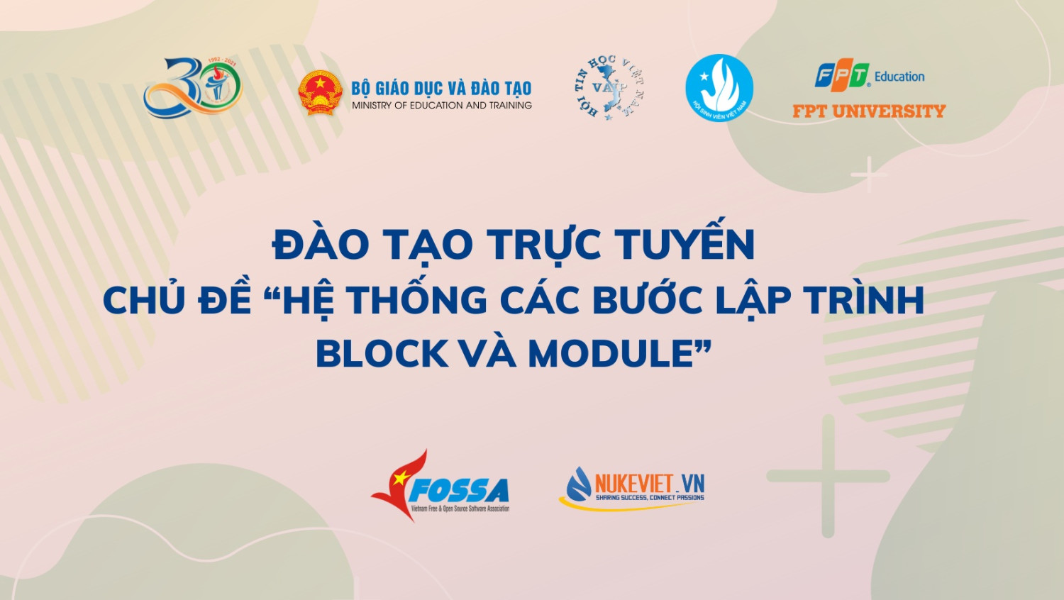 Meeting đào tạo online “Hệ thống các bước lập trình block và module”