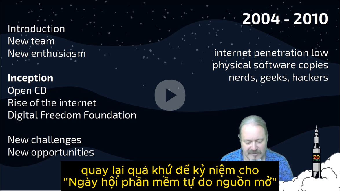 Hình ảnh từ video đại diện của Digital Freedom Foundation gửi tới các đơn vị tổ chức SFD trên toàn cầu